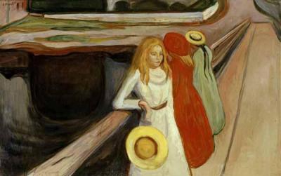 [Munch - Girls on a Bridge, 1900] 