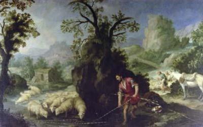 [Murillo - Jacob Setting the Peeled Rods before the Flocks of Laban] 