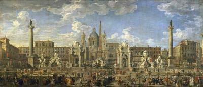 [Panini - Preparation For the Firework Display at Piazza Navona, Rome] 