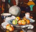 [Apples and Jar]