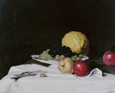 [Peploe - Still Life with Melon, Grapes and Apples] 