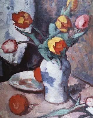 [Peploe - Tulips in a Vase] 