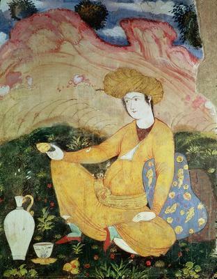 [Persian School - Courtier from the Court of Shah Abbas I] 