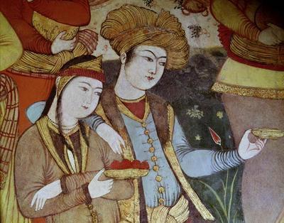 [Persian School - Nobles at the Court of Shah Abbas] 
