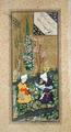 [Two Figures Reading and Relaxing in an Orchard]