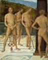 [A Fragment, Four Male Nude Figures]
