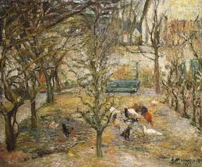 [Pissarro - Chicken-Run at the Red House] 