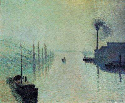 [Pissarro - Lacroix Island, Rouen, in Fog] 