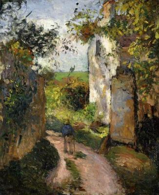[Pissarro - Peasant on an Alley by a House, Pontoise] 