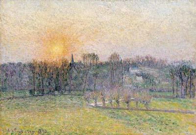 [Pissarro - Sunset, Bazincourt] 