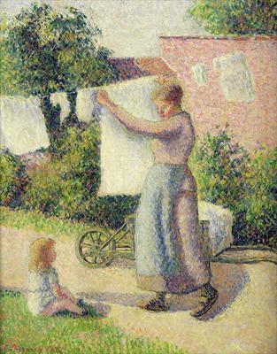 [Pissarro - Woman Hanging up the Washing] 