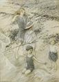 [Four Children at the Seashore]