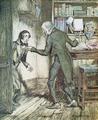 [Scrooge and Bob Cratchit]