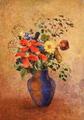 [The Blue Vase, with Mixed Flowers]