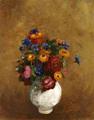 [Bouquet of Flowers in a White Vase]