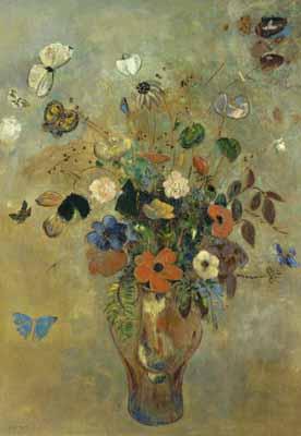 [Redon - Bouquet of Flowers with Butterflies] 
