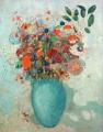 [Flowers in a Turquoise Vase]