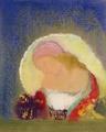 [Profile of a Girl with Flowers]