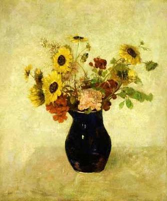 [Redon - Vase with Sunflowers] 