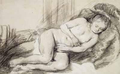 [Rembrandt - Reclining Female Nude] 