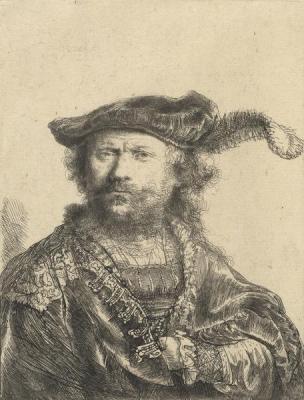 [Rembrandt - Self Portrait in a Velvet Cap with Plume] 