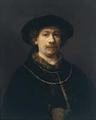 [Self Portrait Wearing a Hat and Two Chains]