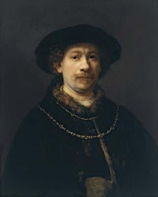 [Rembrandt - Self Portrait Wearing a Hat and Two Chains] 