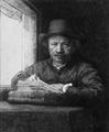 [Self Portrait While Drawing]