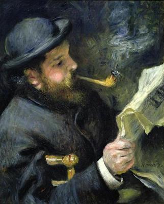 [Renoir - Claude Monet Reading a Newspaper] 