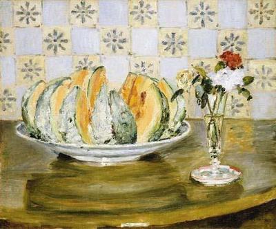 [Renoir - Still Life of a Melon and a Vase of Flowers] 