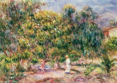 [Renoir - The Woman in White in the Garden of Les Colettes] 