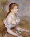 [A Young Girl with Daisies]