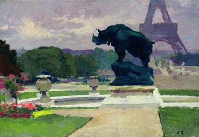[Renoux - Trocadero Gardens and the Rhinoceros] 