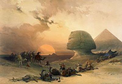 [Roberts - Approach of the Simoom, Desert of Giza] 
