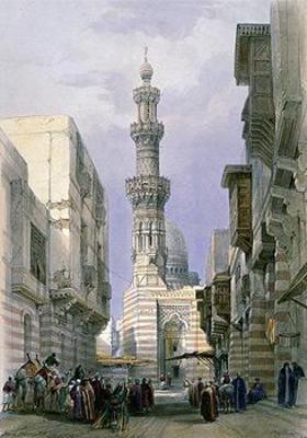 [Roberts - Bazaar in Street leading to El-Mooristan Mosque, Cairo] 