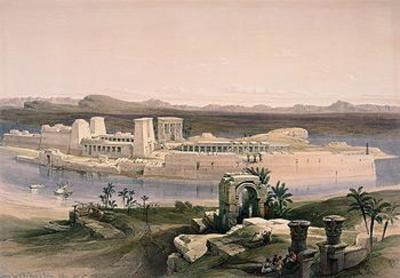 [Roberts - General View of the Island of Philae] 