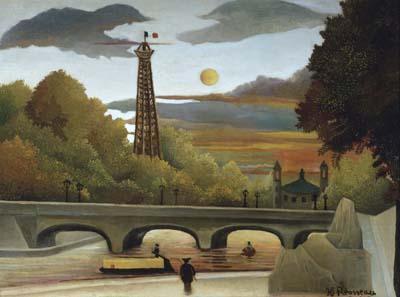 [Rousseau - Seine and Eiffel Tower at Sunset] 