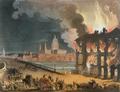 [Fire at Albion Mill, Blackfriars Bridge, London]