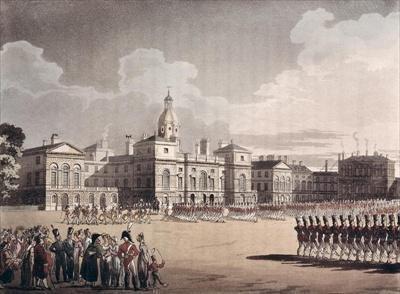 [Rowlandson - Mounting Guard at St James's Park] 