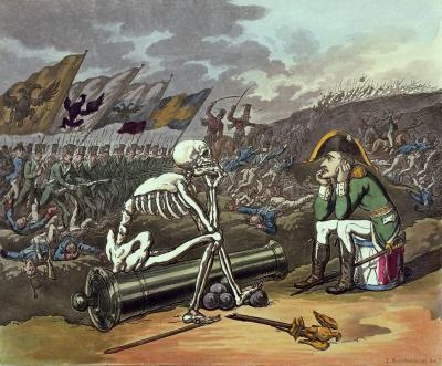 [Rowlandson - Napoleon and Skeleton] 