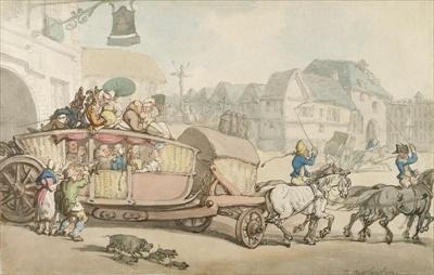 [Rowlandson - The Paris Diligence] 