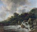 [Waterfall Near a Village]