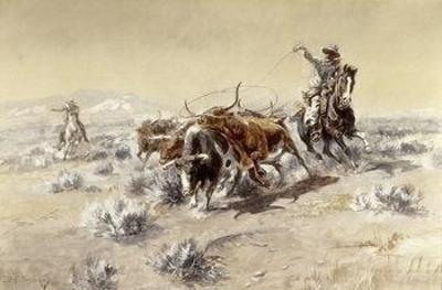[Russell - Roping the Longhorns] 