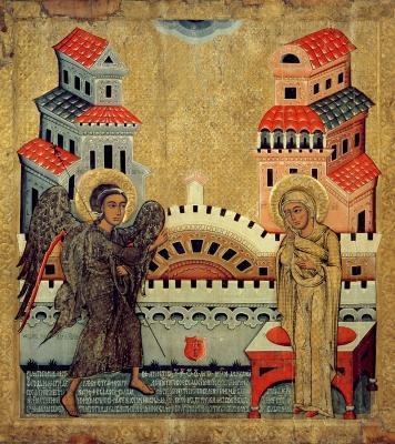 [Russian School - The Annunciation, 1579] 