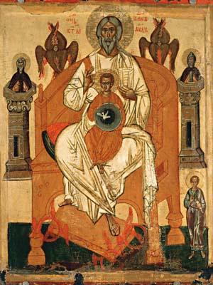 [Russian School - Trinity with the Saints] 