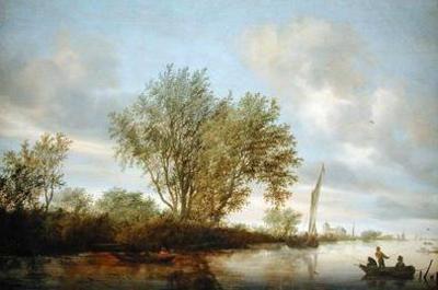 [Ruysdael - River Landscape, 1645] 