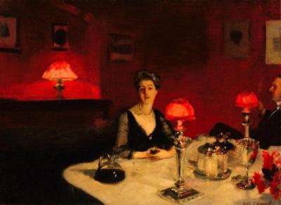 [Sargent - A Dinner Table at Night] 