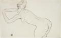 [Female Nude Kneeling and Bending Forward to the Left]