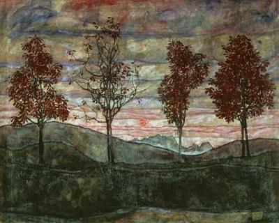 [Schiele - Four Trees] 