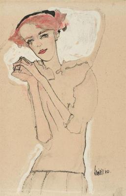 [Schiele - Portrait of a Woman, 1910] 